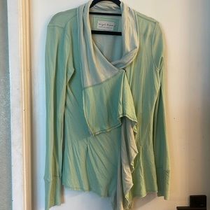 Evys Tree soft mint green asymmetrical cardigan